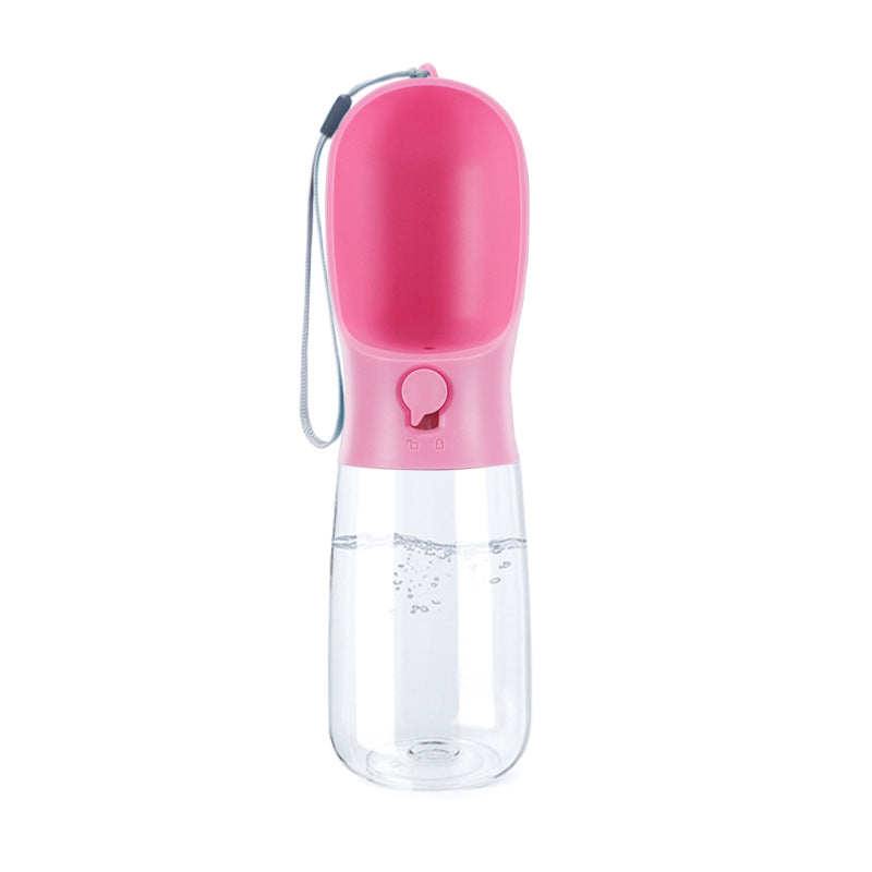 DroolyPup Walkies Water Bottle in pink, 550ml